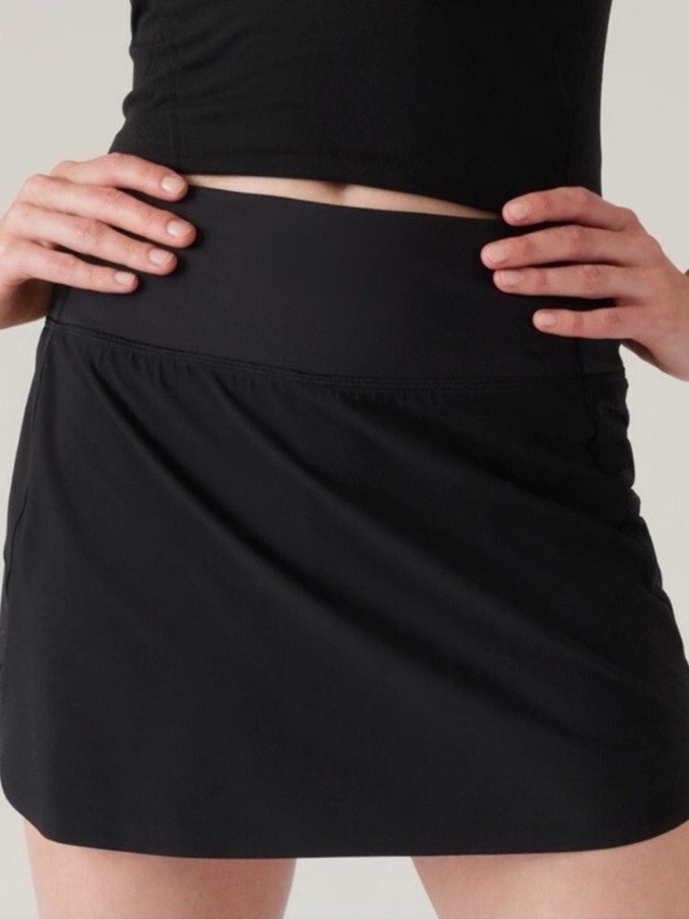 Athleta Black Run With It High Rise 14” Skort